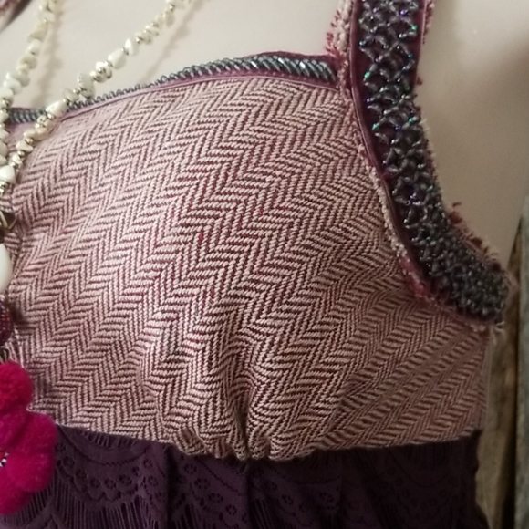 NEW! NWT! FREE PEOPLE BEADED LACE DRESS/LONG TOP! - Picture 3 of 8